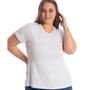 Imagem de Blusa Baby Look Feminina Gola Redonda Plus Size T-shirt Lisa Básica 3013.C1