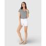 Imagem de Blusa Baby Look Feminina Gola V Basicamente Ref. 90443