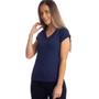 Imagem de Blusa baby Look Slim Fit Feminina Dec. V Básica Moda Primavera Verão 3004.c1