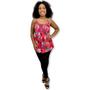 Imagem de Blusa Bata Alça Com Regulagem Viscose Estampada Gg Plus Size