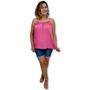 Imagem de Blusa Bata Alça Com Regulagem Viscose Estampada Gg Plus Size
