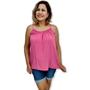 Imagem de Blusa Bata Alça Com Regulagem Viscose Estampada Gg Plus Size