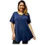 Imagem de Blusa Bata De Malha Cordão No Decote Viscolycra Plus Size G2