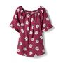 Imagem de Blusa Bata Infantil Floral (Bordô) Hering Kids