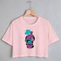 Imagem de Blusa Blusinha Camiseta Cropeed TShirt Feminina Algodão Tecido Premium Estampa Digital Spray Boca