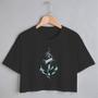 Imagem de Blusa Blusinha Camiseta Cropped TShirt Feminina Algodão Tecido Premium Estampa Digital Âncora Silver
