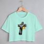 Imagem de Blusa Blusinha Camiseta Cropped TShirt Feminina Algodão Tecido Premium Estampa Digital Cruz Jesus Cristo