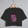 Imagem de Blusa Blusinha Camiseta Cropped TShirt Feminina Algodão Tecido Premium Estampa Digital Dj Camiseta Cor de Rosa