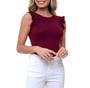 Imagem de Blusa body canelado cavado babado feminino