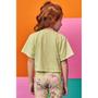 Imagem de Blusa Boxy Infantil Kukiê em Malha  c/ Aplique de strass Verde Neon