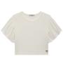 Imagem de Blusa Boxy Over Juvenil Over Feminina em Malha Cancre cor Off White - Lilimoon