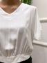 Imagem de Blusa branca feminina estilo Casual tecido Viscolinho