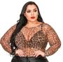 Imagem de Blusa Brilho Body Lurex Plus Size G1 Tamanho Grande  Bt2