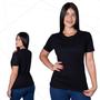 Imagem de Blusa Camisa Camiseta Babylook T-shirt Básica Feminina 100% Algodão Premium Casual Trabalho Uniforme