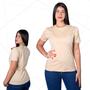 Imagem de Blusa Camisa Camiseta Babylook T-shirt Básica Feminina 100% Algodão Premium Casual Trabalho Uniforme