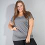 Imagem de Blusa Camiseta Básica Feminina Plus Size Dry Fit Seca Rápido