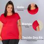 Imagem de Blusa Camiseta Básica Feminina Plus Size Dry Fit Seca Rápido