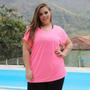 Imagem de Blusa Camiseta Básica Feminina Plus Size Dry Fit Seca Rápido