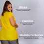 Imagem de Blusa Camiseta Básica Feminina Plus Size Dry Fit Seca Rápido