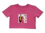 Imagem de Blusa Camiseta Cropped Infantil Manga Curta Estampada Personagens Maria Clara e JP Fã