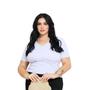 Imagem de Blusa Camiseta Feminina Plus Size Gola V Com Strass