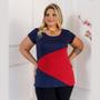 Imagem de Blusa Camiseta Feminina Verão Básica Triangulo Plus Size