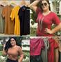 Imagem de Blusa camiseta manga curta de suede do P ao GG diversas cores