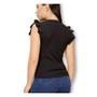 Imagem de Blusa canelada cavada babado casual feminina