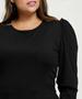 Imagem de Blusa canelada feminina manga longa bufante elegante plus size