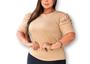 Imagem de Blusa canelada  princesa plus size manga curta exclusiva