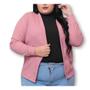 Imagem de Blusa casaco cardigan canelado plus Size novidade feminina