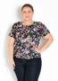 Imagem de Blusa Crepe Floral Com Gota Nas Costas Decote Plus Size