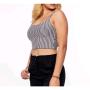 Imagem de Blusa Cropped alça extra fina estilo gringa novidade feminina