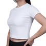 Imagem de Blusa Cropped Algodão Manga Curta Calor Verão Primavera