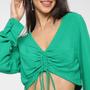 Imagem de Blusa Cropped All Is Love  Manga Longa Tiras Feminina