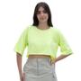 Imagem de Blusa Cropped Básica Feminina Neon Verão Fresquinha Algodão