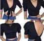 Imagem de Blusa cropped blusinha top manga bufante multiforma