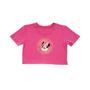 Imagem de Blusa Cropped Camisa Roupa Infantil Menina 100% Algodão Manga Curta Estampada Personagem