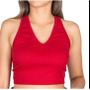 Imagem de Blusa Cropped canelado nadador sem bojo feminino estilo