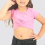 Imagem de Blusa Cropped Canelado Nó Frontal Infantil Menina - Patota