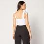 Imagem de Blusa Cropped com Bojo e 4 Alças com Laço Branco