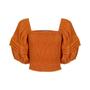 Imagem de Blusa Cropped com Manga Laranja