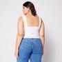 Imagem de Blusa Cropped de Alça Plus Decote V com Bojo