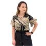 Imagem de Blusa Cropped Dress Up Estampada: Estilo e Conforto - TM M