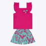 Imagem de Blusa Cropped e Shorts Rosa Infantil Feminino Kyly 1000239