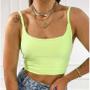 Imagem de Blusa Cropped feminina  alça extra  fina estilo gringa