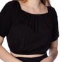 Imagem de Blusa Cropped Feminina Averzzy Ciganinha Preta