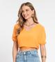 Imagem de Blusa Cropped Feminina Decote V Rovitex Marrom