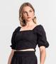 Imagem de Blusa Cropped Feminina Em Laise Endless Preto