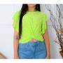 Imagem de Blusa cropped feminina laise regata babado cintura transpassada